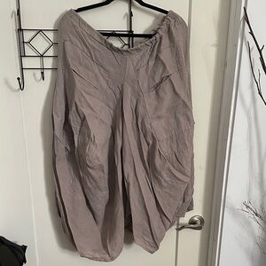Chic Taupe Asymmetrical Skirt XXL